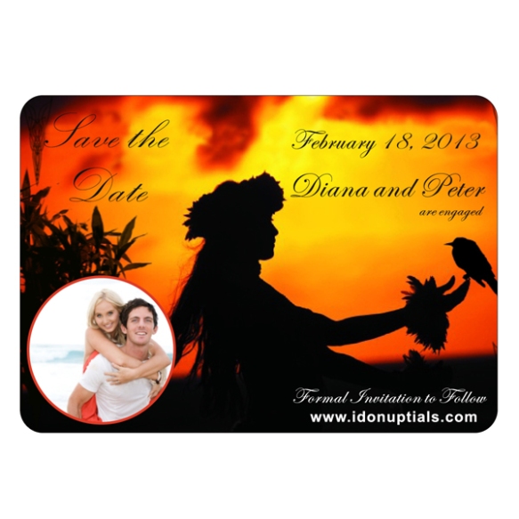 This Destination Save the Date Wedding Magnet will take your guests by 